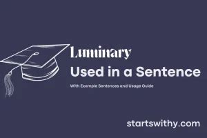 use luminary in a sentence.